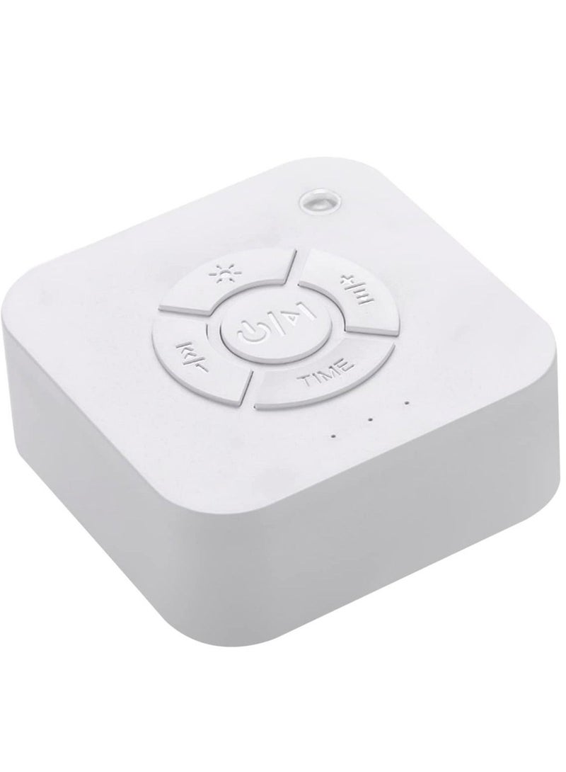 كابتن تيك Noise Machine Sleep Instrument with 9 Soothing Sounds Baby Adult Sleep Relaxation Machine Night Therapy Device for Baby Soothing Adult Office for Nursery Home Travel USB Powered(White) - Image 1