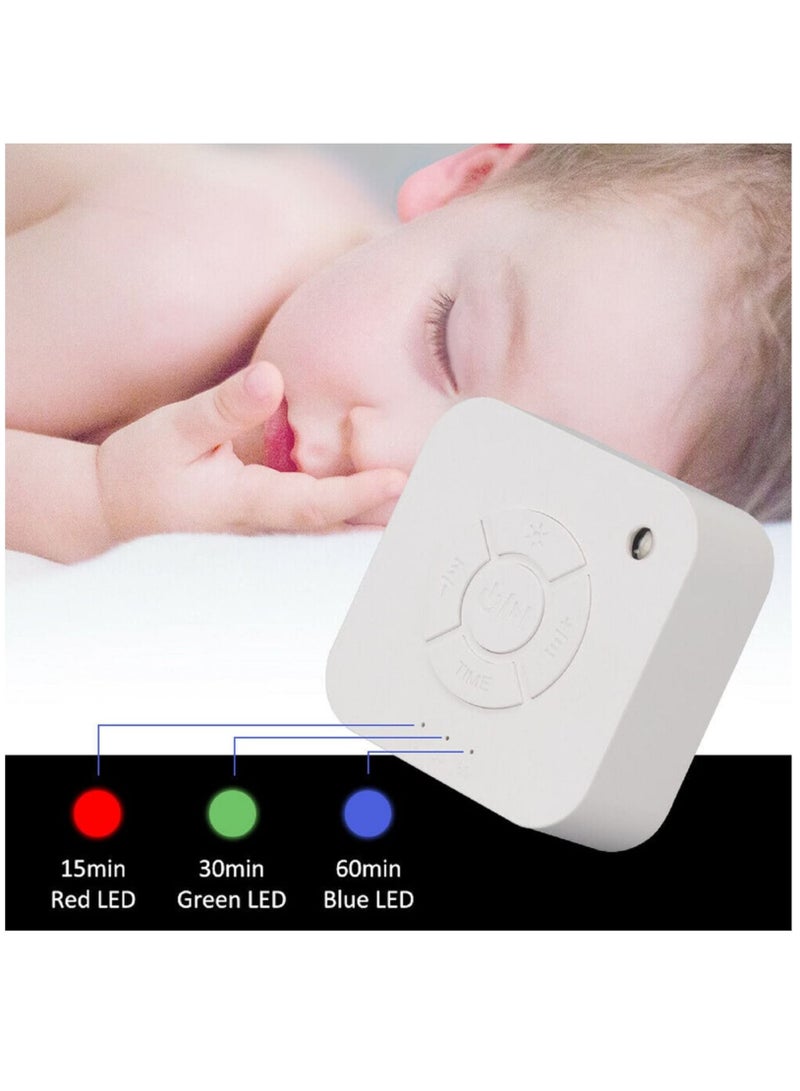 كابتن تيك Noise Machine Sleep Instrument with 9 Soothing Sounds Baby Adult Sleep Relaxation Machine Night Therapy Device for Baby Soothing Adult Office for Nursery Home Travel USB Powered(White) - Image 5