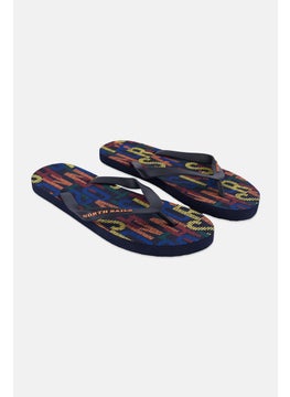 Men Slip On Slipper, Navy Combo