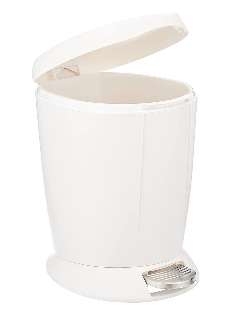 Simplehuman Round Step Trash Can White 6 Liter - Image 2