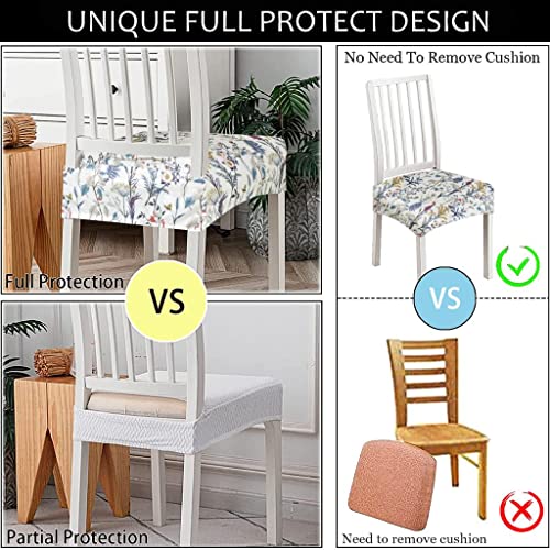 FABANE Dining Chair Seat Cover Set of 4 Seater pcs are Easily Washable Stretchable and Comfortable for Dining Room Home Decor Slip Cover Universal Size (4 Seat Covers, Beige) - Image 3