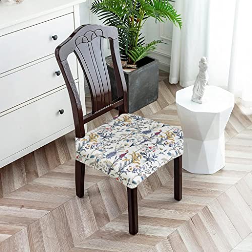 FABANE Dining Chair Seat Cover Set of 4 Seater pcs are Easily Washable Stretchable and Comfortable for Dining Room Home Decor Slip Cover Universal Size (4 Seat Covers, Beige) - Image 1