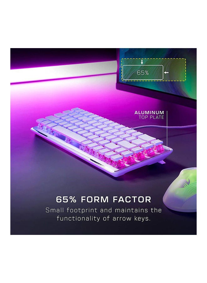 TURTLE BEACH Roccat Vulcan II Mini US Layout Linear red switch Gaming keyboard - White - Image 4