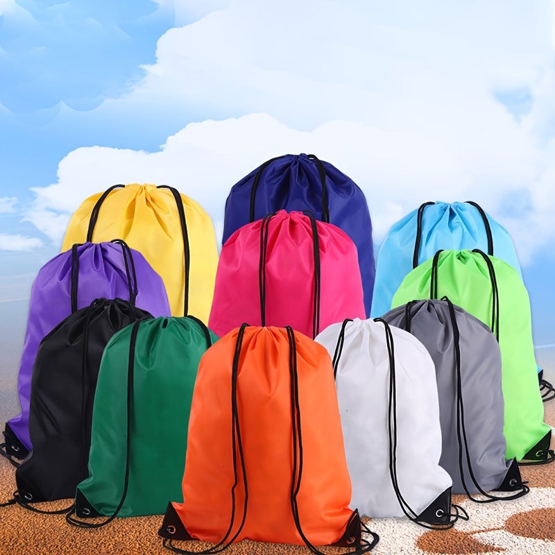 6pcs Assorted Varieties Sports Drawstring Bag for Fitness Camping Cycling Travel - Image 1