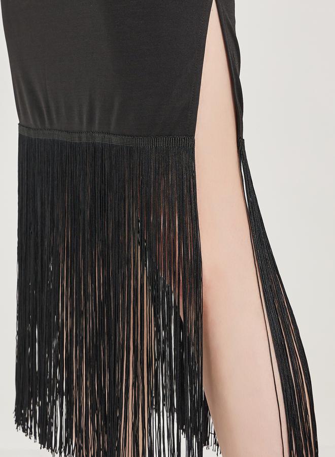Styli Fringe Hem Dress - Image 5