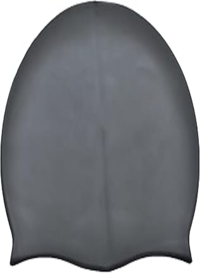 Black Dolphin High Quality Silicone Swimming Cap For Adults - Black
