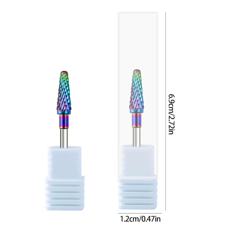 All need matching options Rainbow Cuticle Bit, Professional Tungstens Steels Nails Drill Bits, Multiple Size Nails Grinding Tips for Home Salon Use Global trendy simple build - Image 5