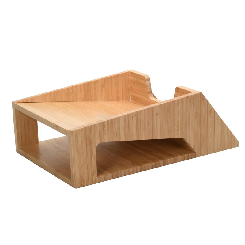 MobileVision Bamboo Laundry Detergent Holder with Drip Tray & Cup Storage for Laundry Rooms, Washing Areas, Cabinets, & Shelves - Image 5