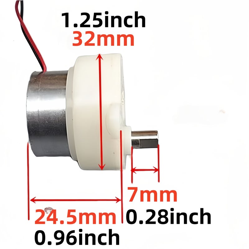 1 قطعة علبة تروس دودة توربو DC 3 فولت 2.5 دورة في الدقيقة محرك تروس للتطبيقات البطيئة، موديلات الألعاب، المولدات اليدوية للمسرح، المراوح المتأرجحة، مراوح السيارات، أجهزة التركيز التابعة، صناديق الموسيقى، الأقراص الدوارة، العروض الدوارة. - Image 3