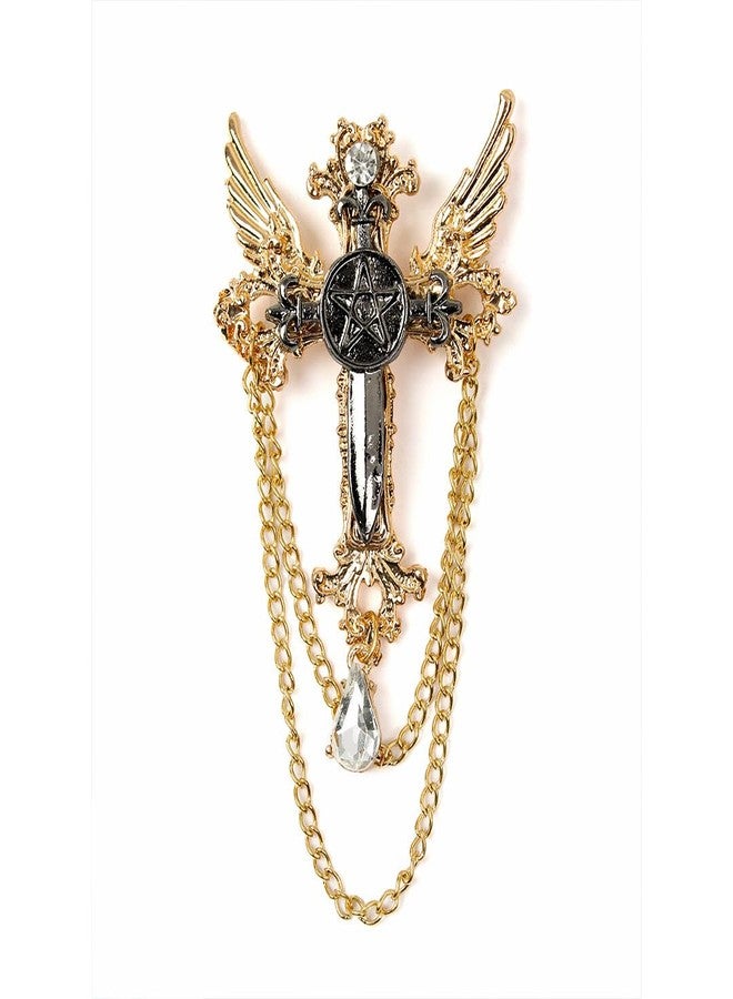 Kavove Sword of Heaven Golden Colour Brooch - Image 1