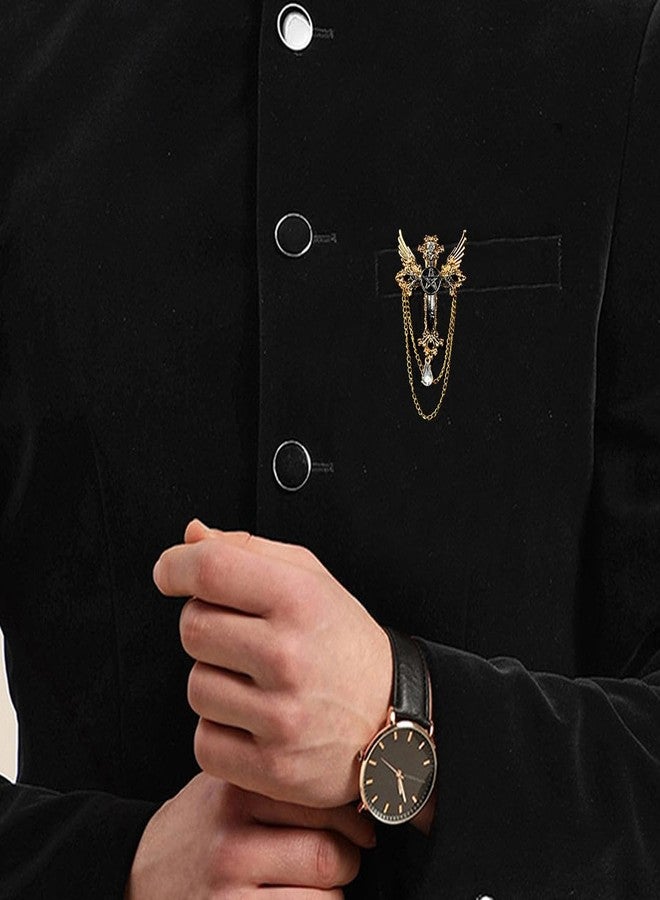 Kavove Sword of Heaven Golden Colour Brooch - Image 5