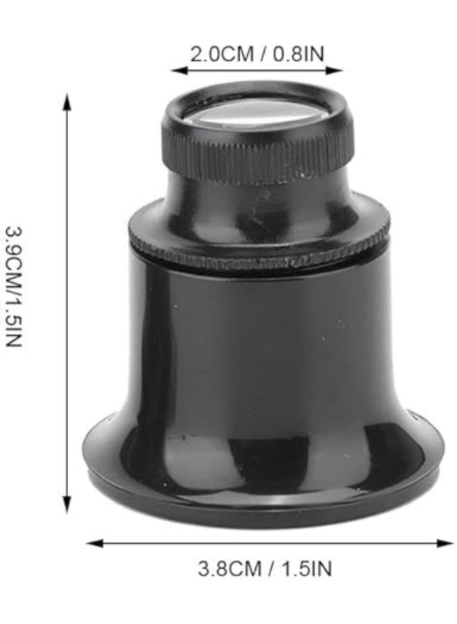 عدسة مكبرة لتصليح الساعة لمصلحي الساعات، عدسة مكبرة للعين لزجاج المجوهرات، عدسة مكبرة بمقدار 20 مرة للساعة الميكانيكية، عدسة عين لمصلح الساعات - Image 3