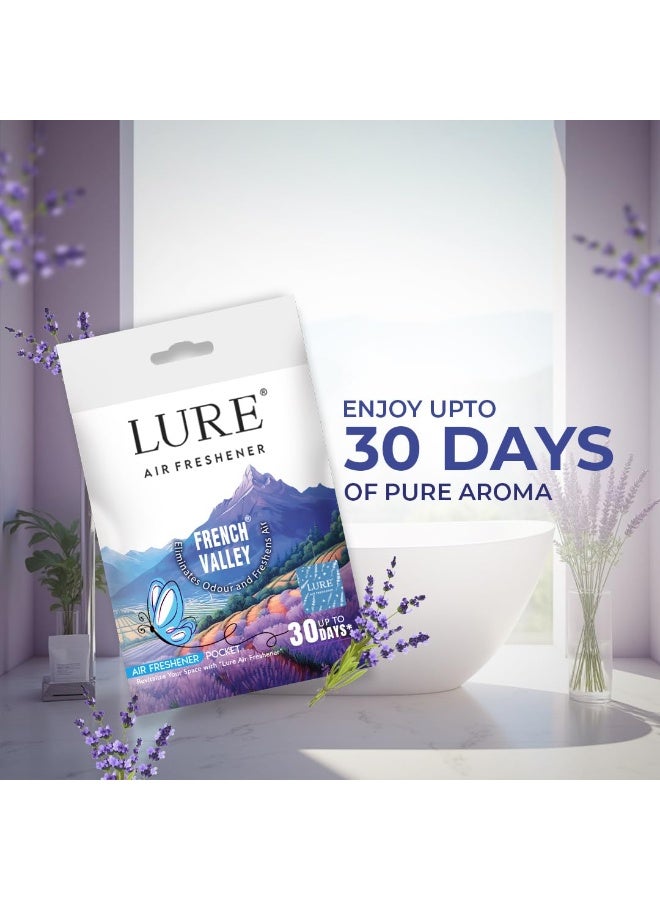 لور معطر جو LURE جل للجيب للحمامات والمراحيض والمنازل | حماية من الجراثيم | يدوم حتى ٣٠ يومًا - فرينش فالي ١٠ غرام (عبوة من ٦ قطع) - Image 3