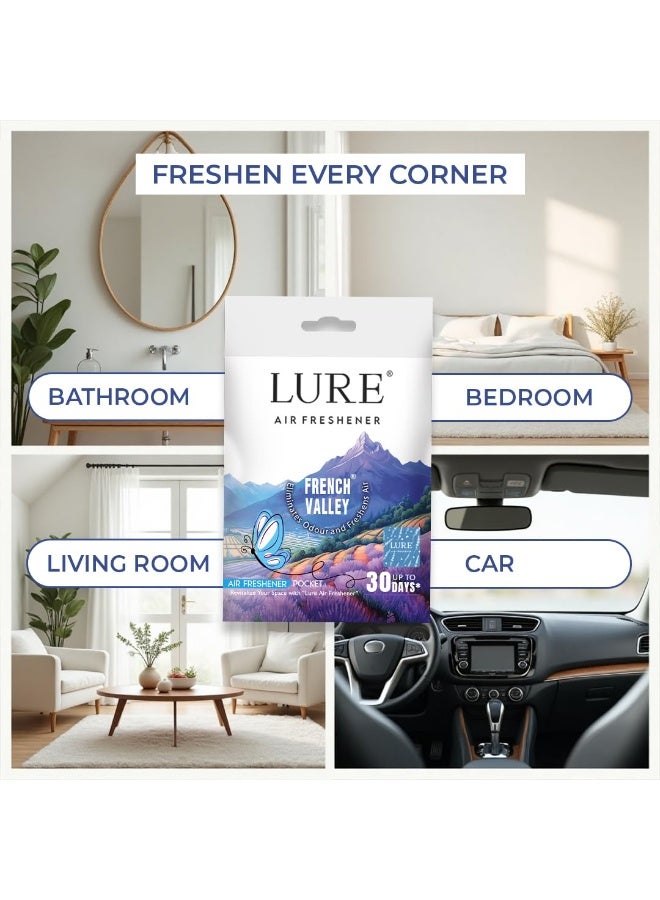 لور معطر جو LURE جل للجيب للحمامات والمراحيض والمنازل | حماية من الجراثيم | يدوم حتى ٣٠ يومًا - فرينش فالي ١٠ غرام (عبوة من ٦ قطع) - Image 2