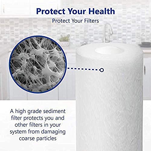 Kinsco Genuine 10 Inch Spun Filter Cartridge Compatible for 10 Inch Pre-Filter Housing of Water Purifier (4) - Image 3