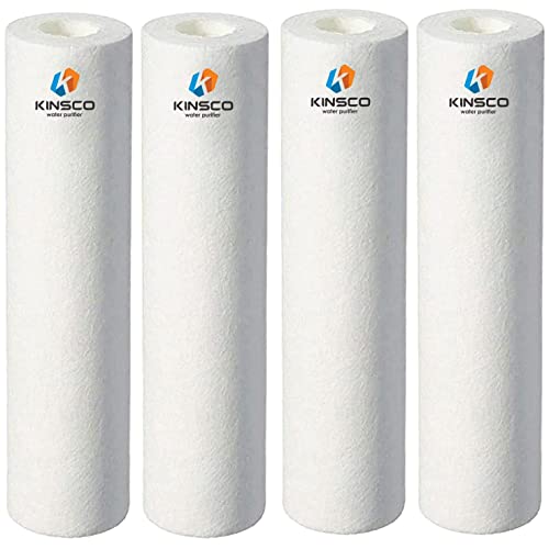 Kinsco Genuine 10 Inch Spun Filter Cartridge Compatible for 10 Inch Pre-Filter Housing of Water Purifier (4) - Image 1
