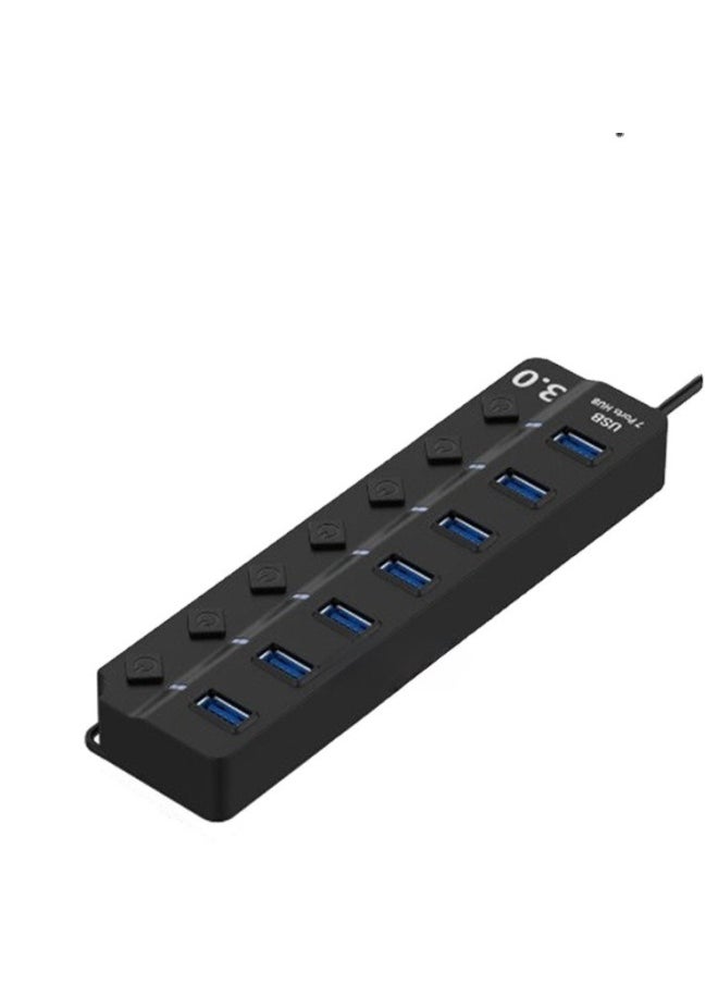 High-speed Four Or Seven Ports USB3.0HUB Hub Independent Button Switch 1USB3.0+3OR6USB2.0 Bare Metal-Number Of Interfaces:30CM Long 1USB3.0+3USB2.0 - Image 4