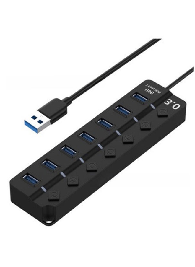 High-speed Four Or Seven Ports USB3.0HUB Hub Independent Button Switch 1USB3.0+3OR6USB2.0 Bare Metal-Number Of Interfaces:30CM Long 1USB3.0+3USB2.0 - Image 3