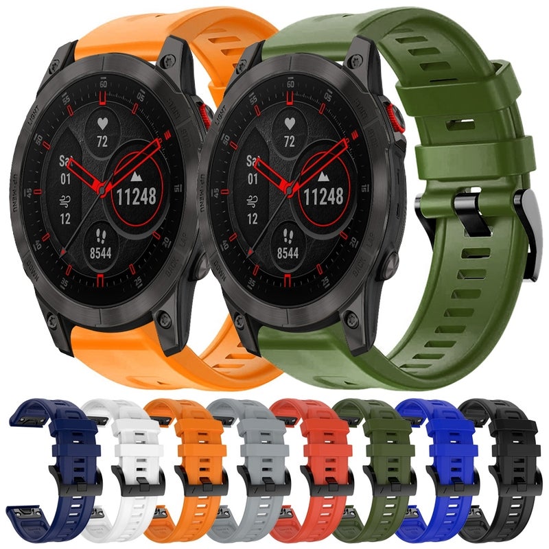 S-TOP For Garmin EPIX Gen 2 Metal Buckle Solid Color Silicone Watch Band(Red) - Image 3
