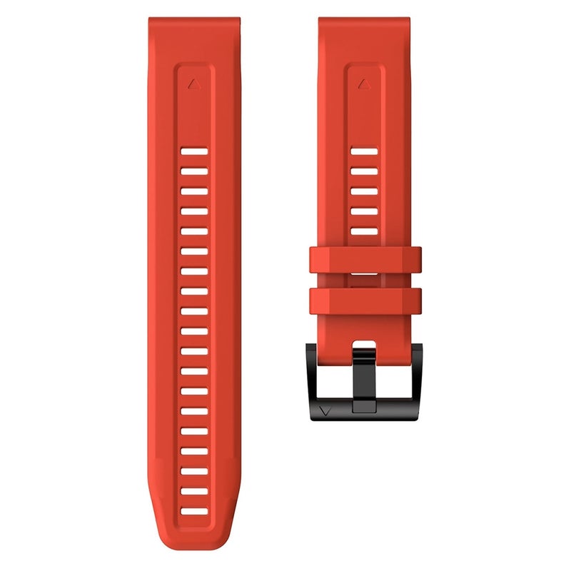 S-TOP For Garmin EPIX Gen 2 Metal Buckle Solid Color Silicone Watch Band(Red) - Image 2