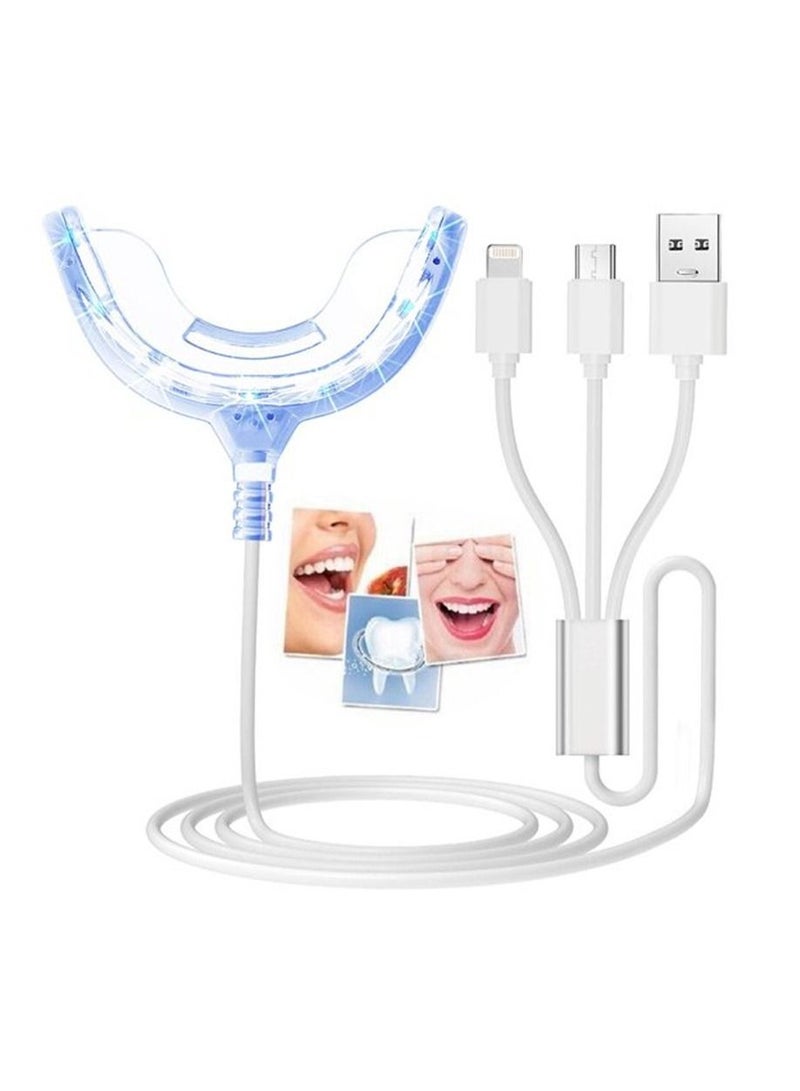 general Teeth Whitening Gel with LED Accelerator Light and Tray Teeth Whitening With 4 Types USB ports - Image 1