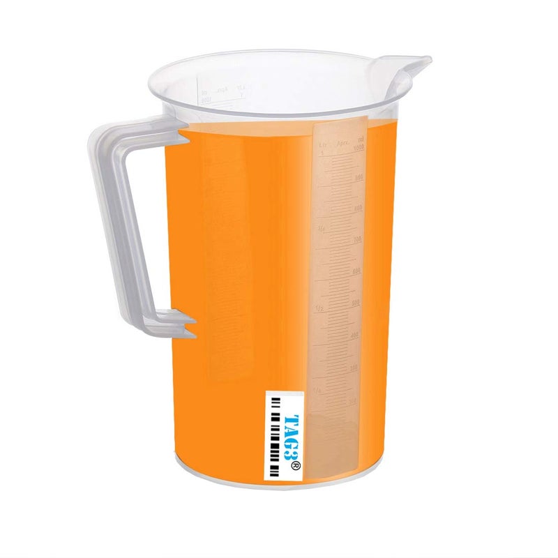 TAG3 Professional Plastic Measure Jar Cup Glass for Kitchen Cooking Jug Baking Measuring Solids and Liquids 1000 ml Transparent - Image 1