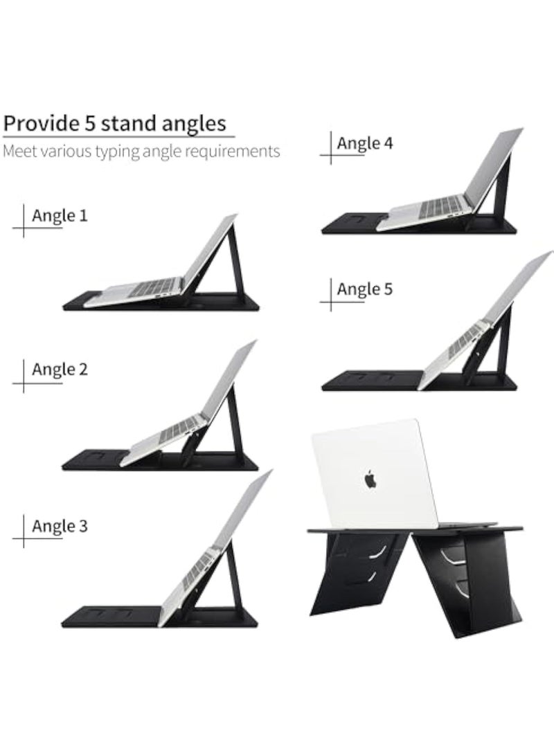 Arabest Foldable Laptop Desk, Height & Angle Adjustable Laptop Stand for Bed,Foldable Lap Desk for Couch Sofa Chair Floor Desk for Women, Kids, Students - Image 3