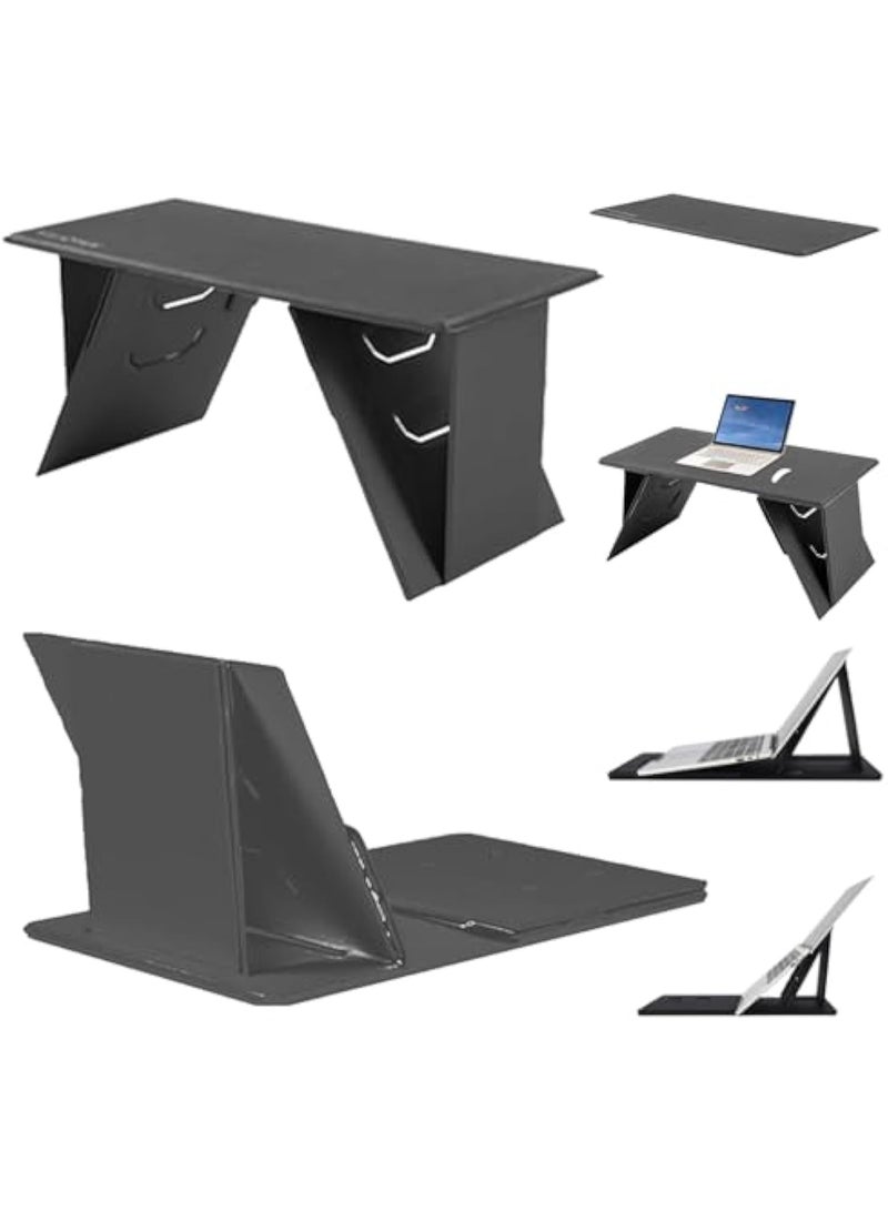 Arabest Foldable Laptop Desk, Height & Angle Adjustable Laptop Stand for Bed,Foldable Lap Desk for Couch Sofa Chair Floor Desk for Women, Kids, Students - Image 1