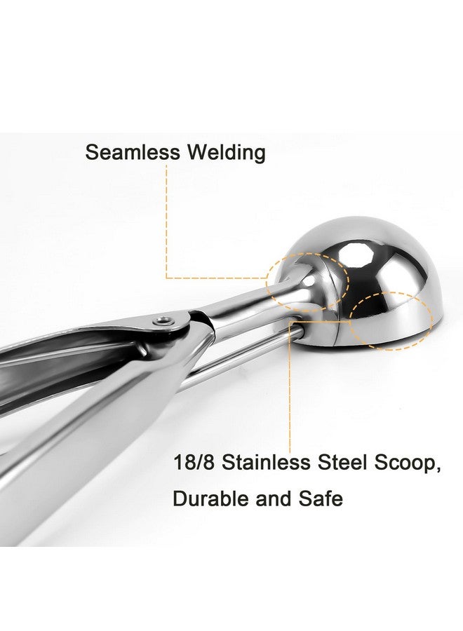 Saebye Medium Cookie Scoop, 2 Tbsp / 30ml / 1 oz, Size #40 Cookie Dough Scoop, Cookie Scoops for Baking, 1 25/32 inches / 4.5 CM Ball, 18/8 Stainless Steel, Secondary Polishing - Image 4