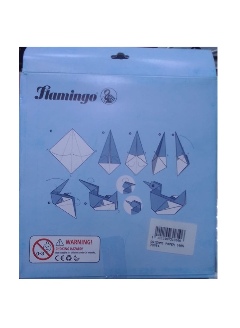 Flamingo Colorful Kids Origami Kit, Craft Origami for Kids, 100 Vivid Origami Pattern Art Project Kit, Origami Project Teaching Origami Book for Beginners Training Craft - Image 2