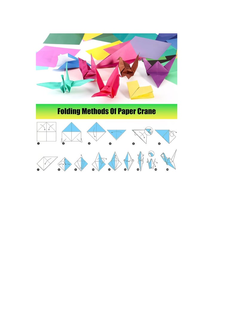 Flamingo Colorful Kids Origami Kit, Craft Origami for Kids, 100 Vivid Origami Pattern Art Project Kit, Origami Project Teaching Origami Book for Beginners Training Craft - Image 4