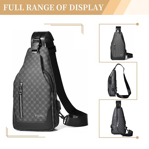 FSD.WG FSD. WG sling Backpack for Men Chest Bag Crossbody Shoulder Bags Travel Hiking Bag Purse for Men with Water Resistant - Image 3