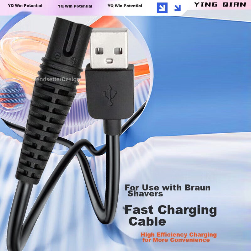 JD Jing Zao Yingqian Compatible Charging Cable for Braun Shavers, Razor Charger, USB Power Cord for S9/S8/S7/S6/S5/S3/2775/4745/5497/9781/9090 - Image 2