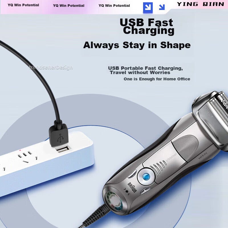 JD Jing Zao Yingqian Compatible Charging Cable for Braun Shavers, Razor Charger, USB Power Cord for S9/S8/S7/S6/S5/S3/2775/4745/5497/9781/9090 - Image 3