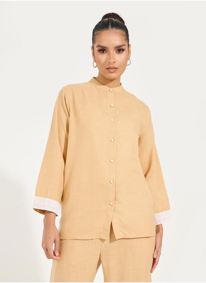 Mandarin Collar Shirt & Straight Pants Modest Set - pzsku/ZA5411A35CBF26BBD03F4Z/45/_/1728386986/9126d728-788f-4d9b-8d29-e4da60258837