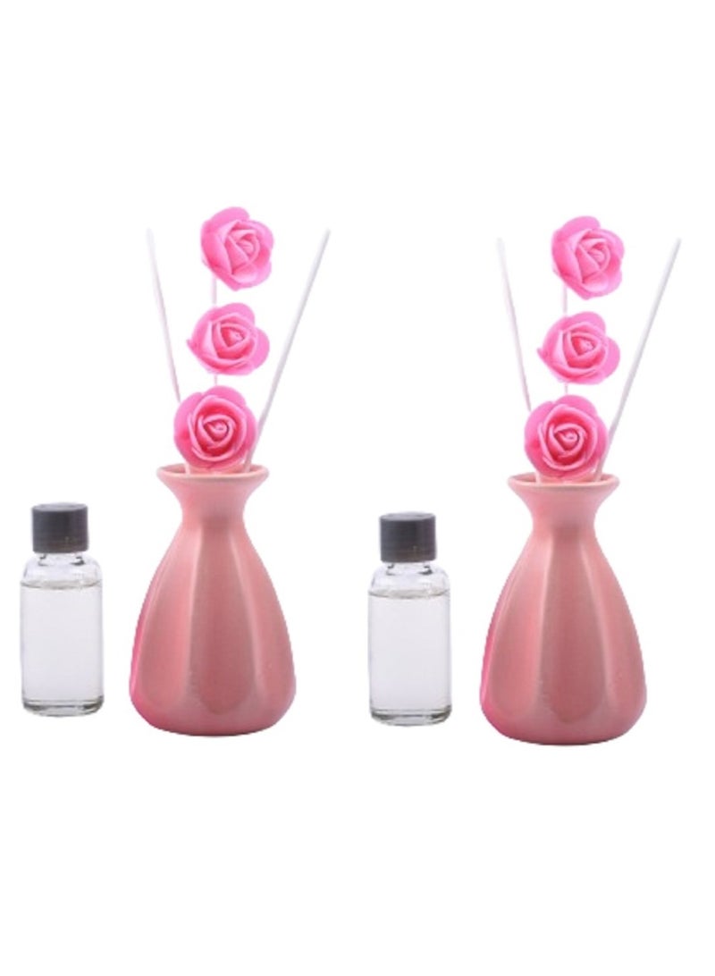 2pcs Diffuser With Incense Sticks and Artifical Flower