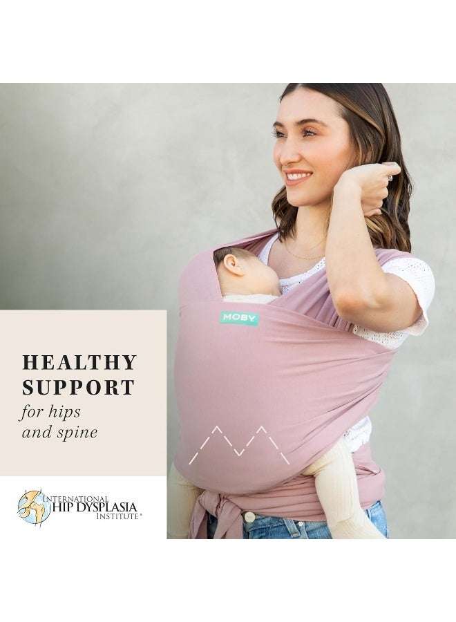 MOBY Dusty Rose Classic Baby Wrap Carrier for Newborn to Toddler up to 33lbs, Baby Sling from Birth, One Size Fits All, Breathable Stretchy Made from 100% Cotton, Unisex - Image 3