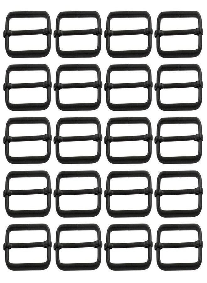 BIKICOCO Metal Slide Adjuster Buckle Tri-Glides with Movable Center Bar, for Straps, 1.5 x 0.8 Inch, Black, Pack of 20 - Image 1