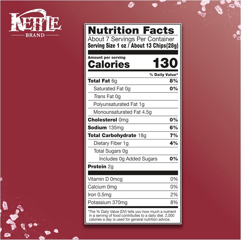 Kettle Brand Air Fried Himalayan Salt Potato Chips, 6.5 Oz Bag - Image 2