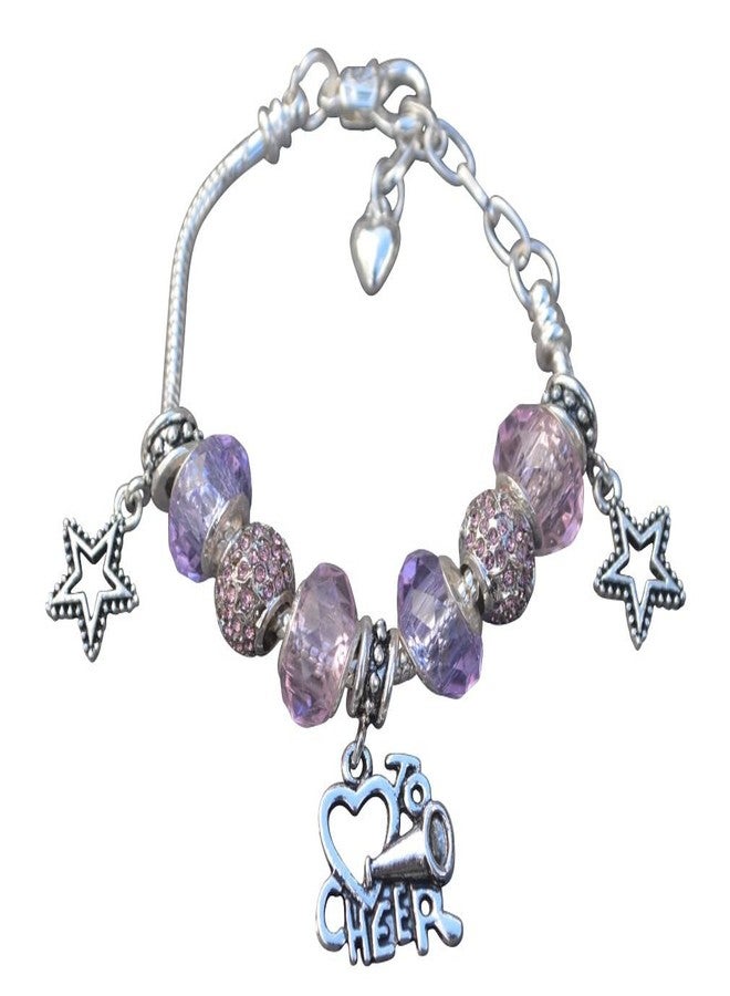 إنفينيتي كوليكشن مجموعة إنفينيتي - سوار التشجيع من باندورا - مجوهرات التشجيع، إكسسوارات هدية رائعة لا تفقد بريقها للمشجعات، سوار قابل للتعديل - Image 1