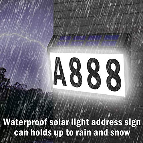 T-SUNUS Solar House Numbers Light, T-SUNUS Lighted House Numbers Sign Plaque Address Numbers for Houses Waterproof LED Solar Powered Address Sign for Houses Mailbox Street Yard - Image 3