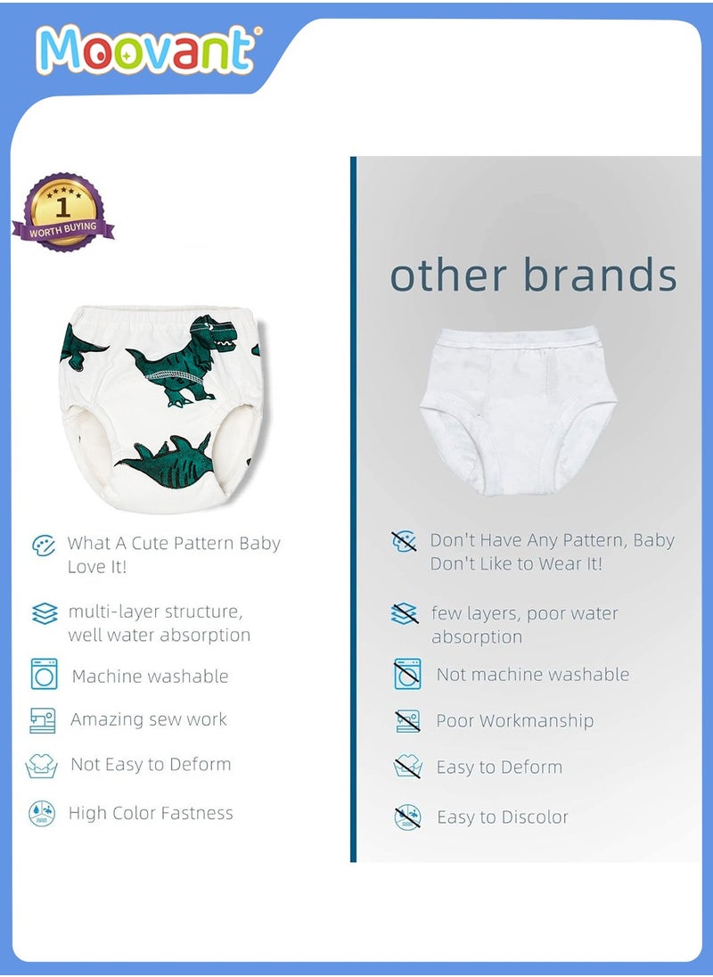 3PCS Toddler Potty Training Pants, Breathable Potty Training Underwear, Absorbent Cotton Washable Cloth Diapers, Baby Toilet Training Pants, Suitable for 15+ Months Babies