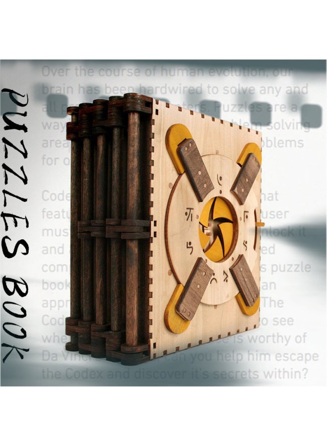 "Da Vinci Code Book" Puzzle Hot Puzzle Batch Discount Wooden Three-dimensional Puzzle Cross-border-Color:Network Shield Code C  - Image 2