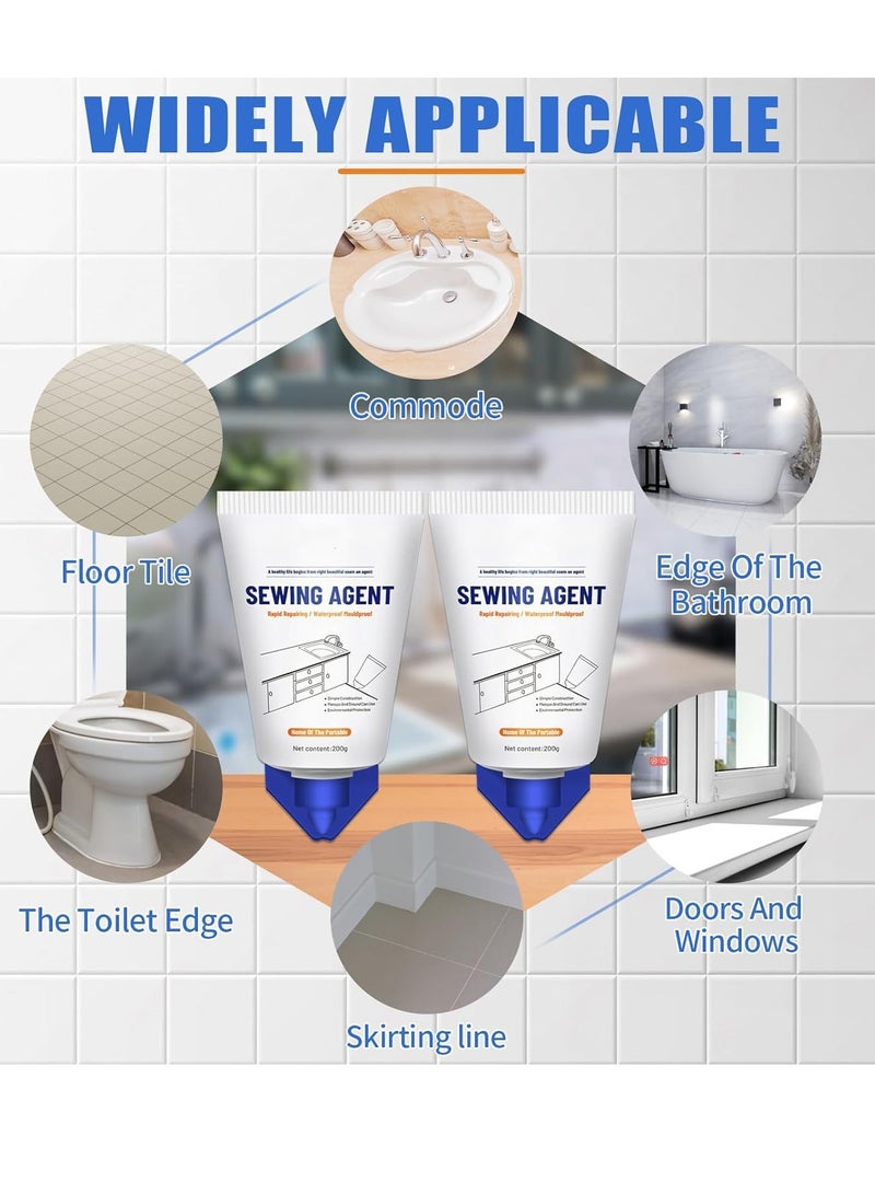 ASHILE Tile Grout Paint, Cement Crack Filler, Grout Sealer for Shower Tile Floor Tile for Filling Cracks and Gaps in Tile Surfaces, Easy and Safe to Use (White) - 100g - Image 4