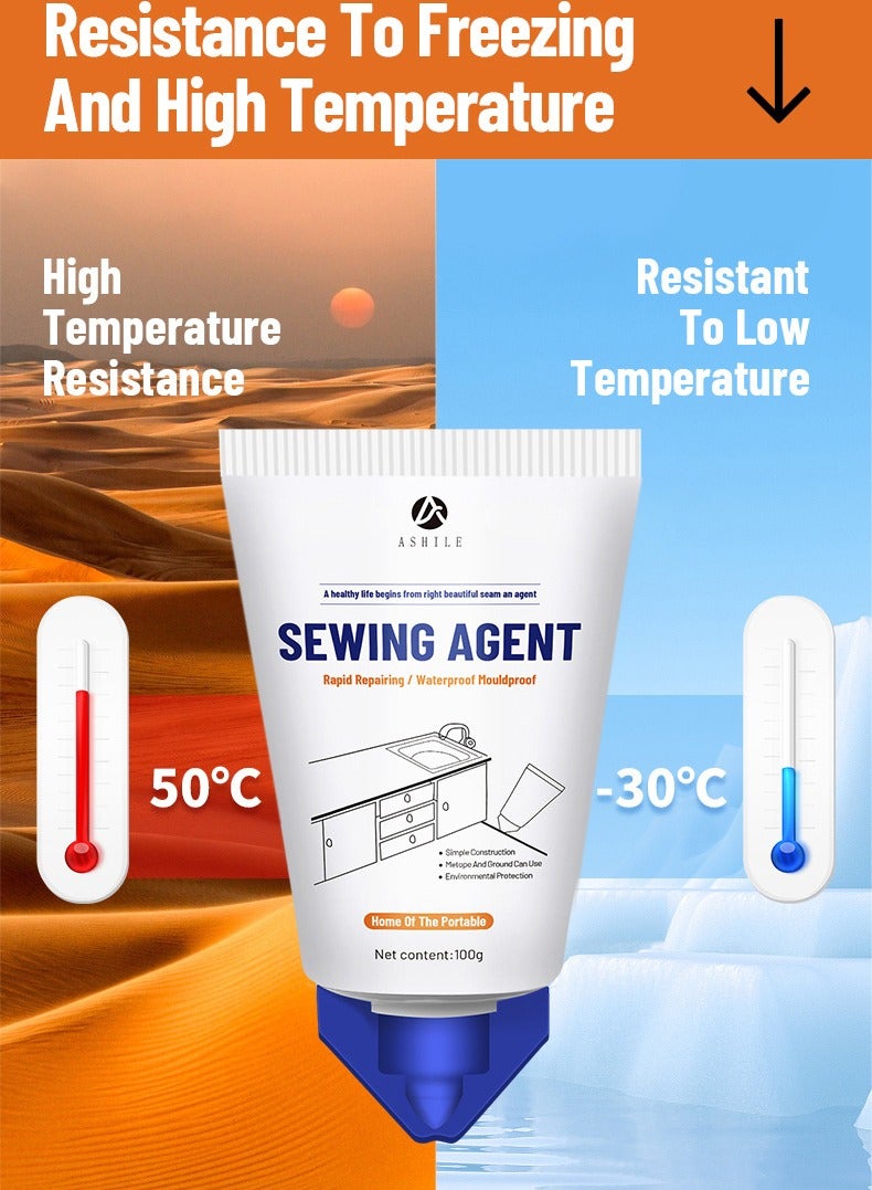 ASHILE Tile Grout Paint, Cement Crack Filler, Grout Sealer for Shower Tile Floor Tile for Filling Cracks and Gaps in Tile Surfaces, Easy and Safe to Use (White) - 100g - Image 5