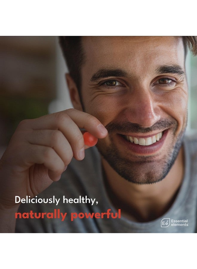 Essential Elements علكة خل التفاح من العناصر الأساسية من الأم - خل التفاح النباتي المستخرج بشكل طبيعي مع حمض الفوليك وفيتامين B6 و B12 (عبوتين) - Image 4