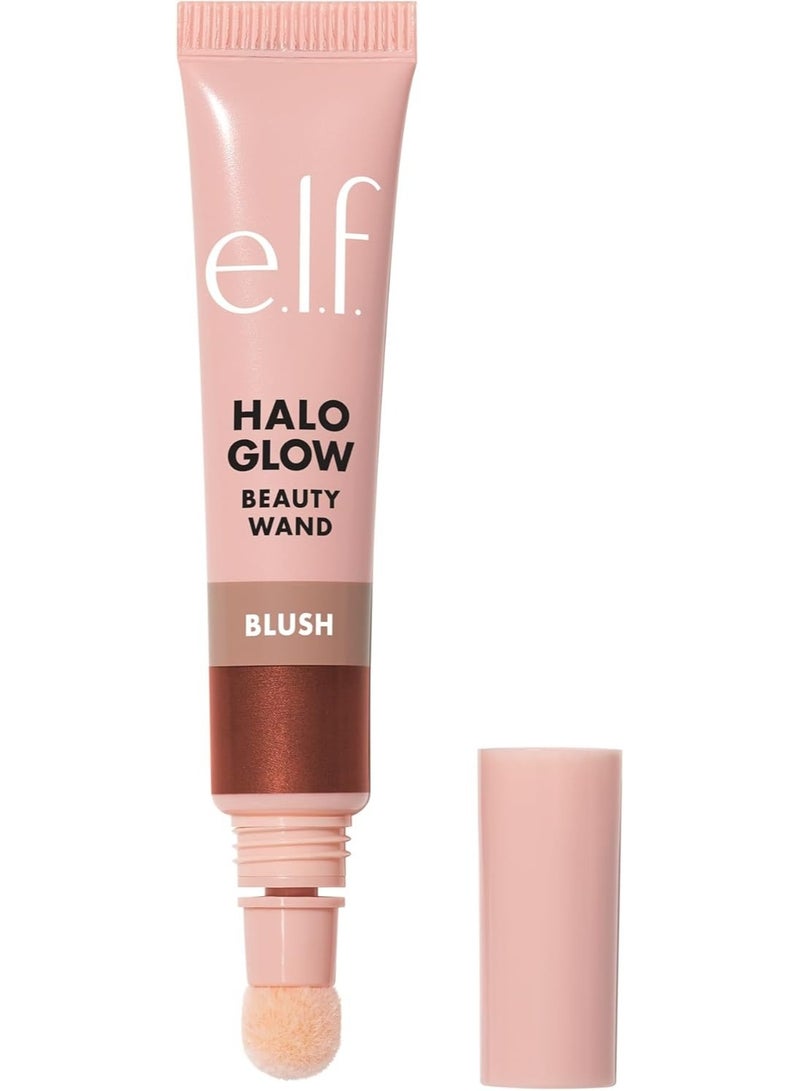 elf Halo Glow Blush Beauty Wand, Liquid Blush Wand For Radiant, Flushed Cheeks, Infused With Squalane, Vegan & Cruelty-free, You Go Cocoa - Image 1