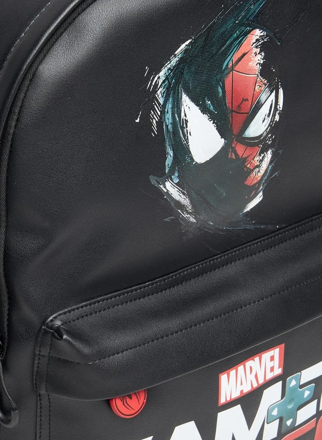 MARVEL Spider-Man Print Backpack with Adjustable Strap and Zip Closure - 48x35x12 cm