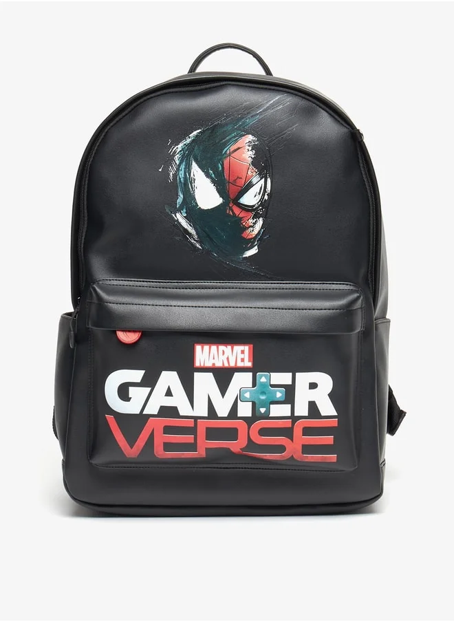 MARVEL Spider-Man Print Backpack with Adjustable Strap and Zip Closure - 48x35x12 cm