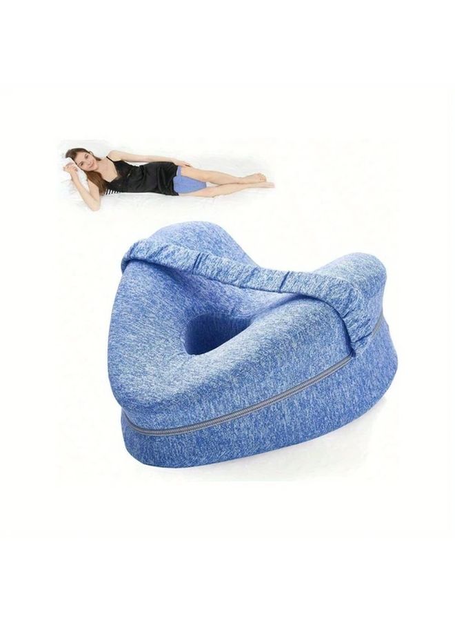 Blue Leg Pillow for Side Sleepers Ergonomic Sleep Alignment Comfort Support - Image 5